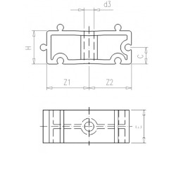 Distanzhalter für Rohrklemme