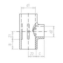 T-Stuck reduziert 90° PN16