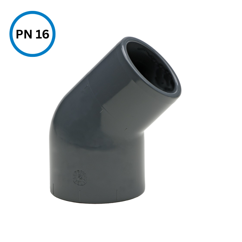 Winkel 45° mit Klebemuffe  PN10