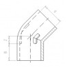 Winkel 45°  mit Klebemuffe PN16