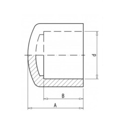 Kappe mit Klebemuffe PVC PN16