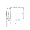 Kappe mit Klebemuffe PVC PN16